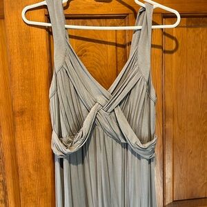 Never worn tags off gray thick strap maxi dress